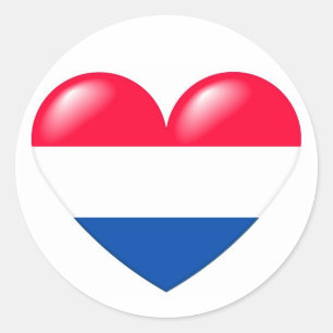 Pegatina del corazón holandés - Nederlandse hart
