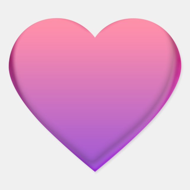 Pegatina del corazón Pink Purple (Anverso)