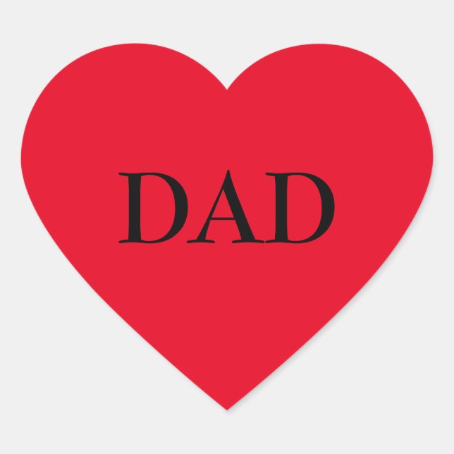 Pegatina del Corazón Rojo diciendo MOM (Anverso)