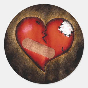 Pegatina del corazón roto