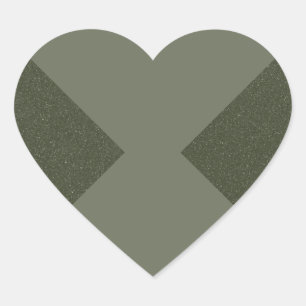 Pegatina del corazón verde de Muted Moss