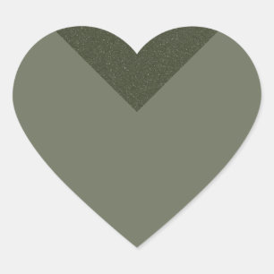 Pegatina del corazón verde moscovita con acento te
