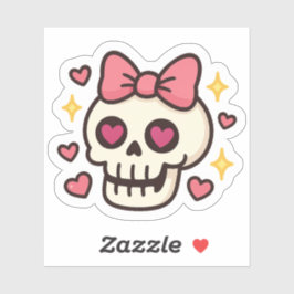 Pegatina del cráneo de Halloween