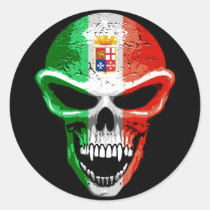 Pegatina del cráneo de Italia
