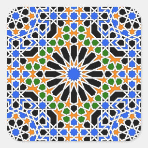 Pegatina del cuadrado de la teja del Moorish
