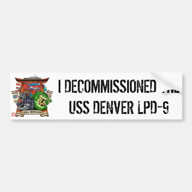 Pegatina del desarme de USS Denver LPD-9 (Frente)