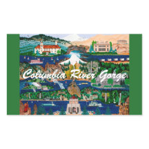 Pegatina del desfiladero del río Columbia