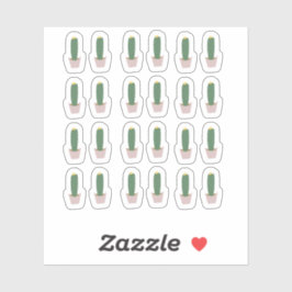 Pegatina del Desierto de Cacti Botánico Potado de