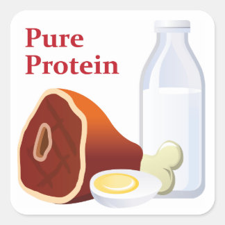 Pegatina del día de la proteína pura