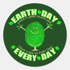 Pegatina del Día de la Tierra del ambiente de la