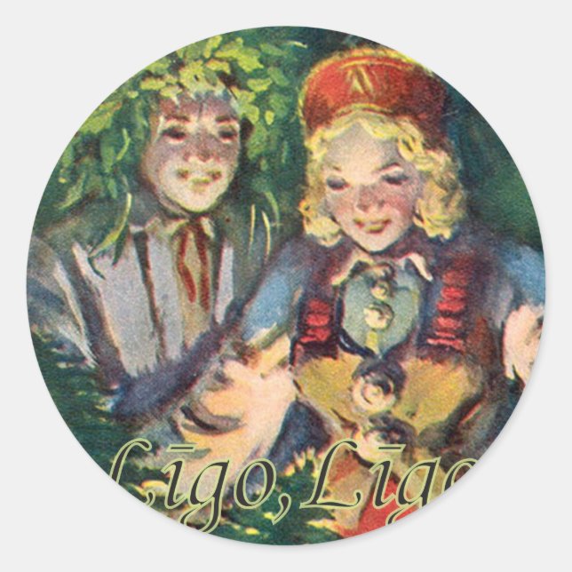 Pegatina del Día de San Juan (solsticio de verano) (Anverso)