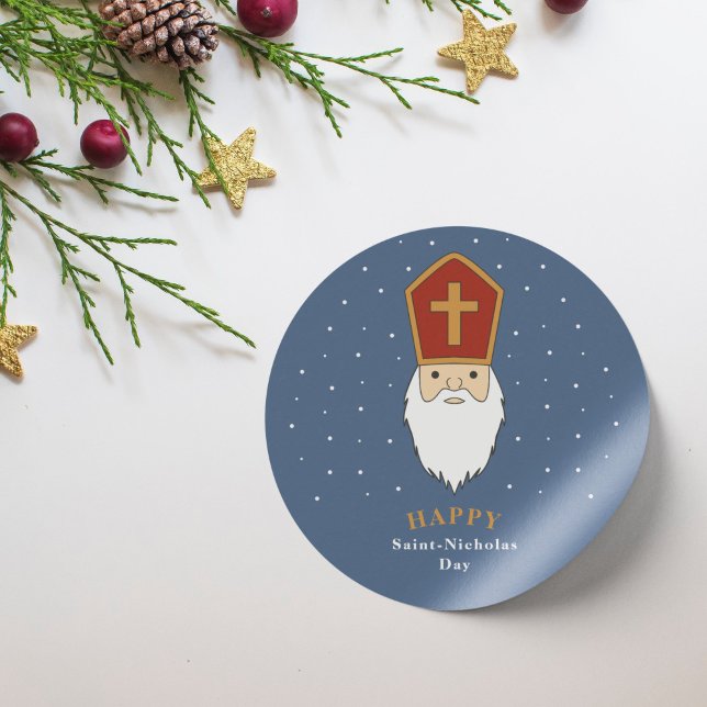 Pegatina del Día de San Nicolás (Saint Nicholas Day Sticker)
