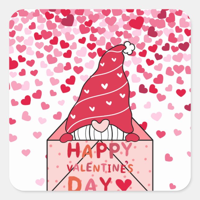 Pegatina del Día de San Valentín de Gnome, Día de  (Anverso)