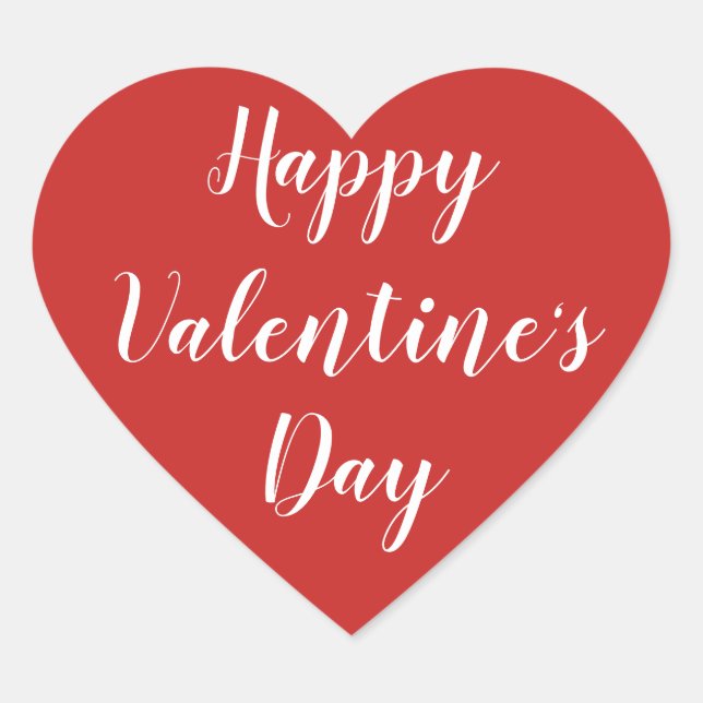 Pegatina del Día de San Valentín de Red Heart Happ (Anverso)