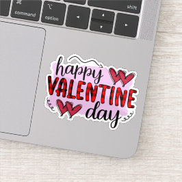 Pegatina del Día de San Valentín feliz