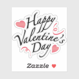 Pegatina del Día de San Valentín feliz