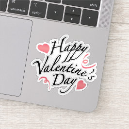 Pegatina del Día de San Valentín feliz