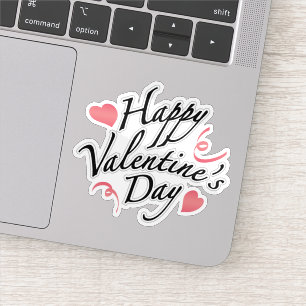 Pegatina del Día de San Valentín feliz