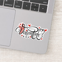 Pegatina del Día de San Valentín feliz