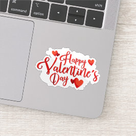 Pegatina del día de San Valentín feliz