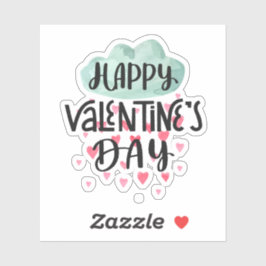 Pegatina del Día de San Valentín feliz