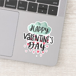 Pegatina del Día de San Valentín feliz