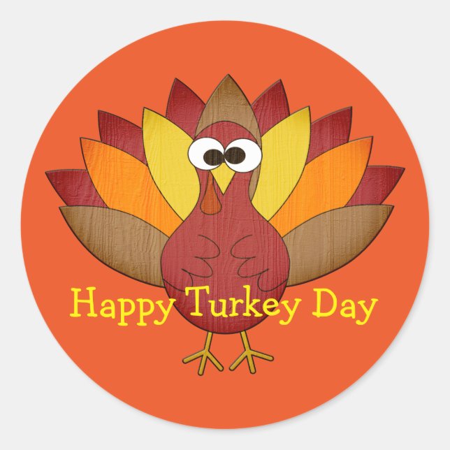 Pegatina del Día de Turquía (Anverso)