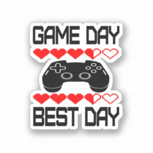 Pegatina del Día del Juego Mejor Día
