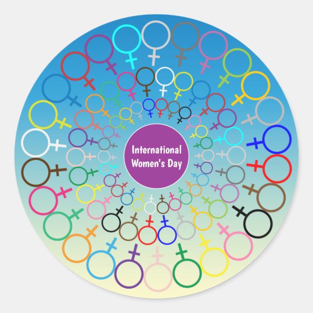 Pegatina del Día Internacional de la Mujer (Anverso)