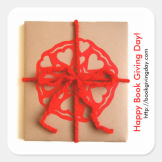 Pegatina del Día Internacional del Libro (cuadrado