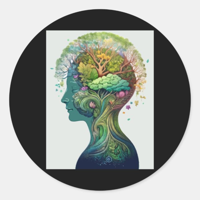 Pegatina del Día Mundial de la Salud Mental (Anverso)