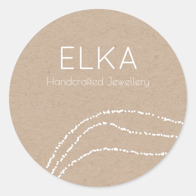 Pegatina del Diseñador de Kraft Look en blanco (Anverso)