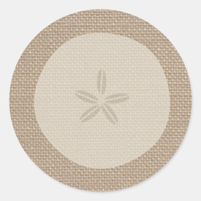 Pegatina del dólar de arena inspirado en Burlap (Anverso)