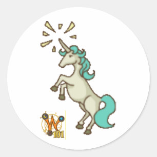 Pegatina del Doodle del unicornio Wizard101