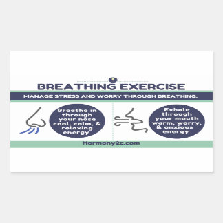 Pegatina del ejercicio respiratorio