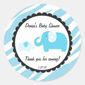 Pegatina del Elefante Azarí Azul