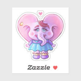 Pegatina del elefante cute Kawaii