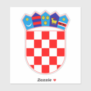 Pegatina del emblema oficial de la bandera de Croa