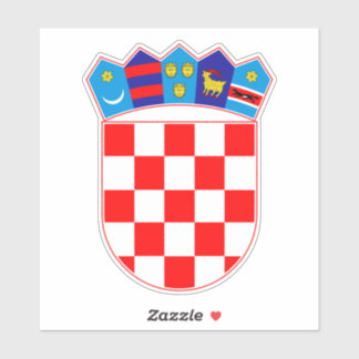 Pegatina del emblema oficial de la bandera de Croa