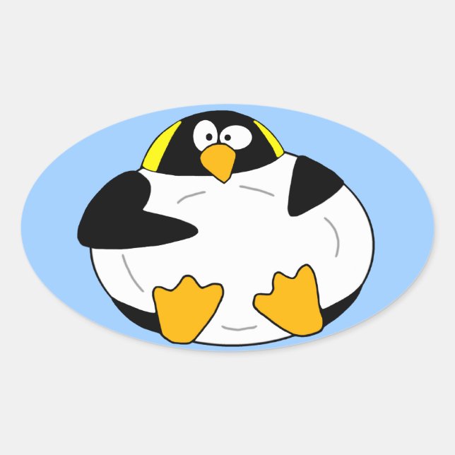 Pegatina del emperador gordo pingüino (Anverso)