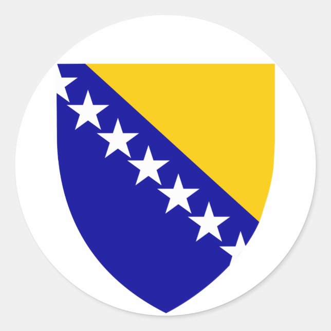 Pegatina del Escudo de Armas de Bosnia y Herzegovi (Anverso)