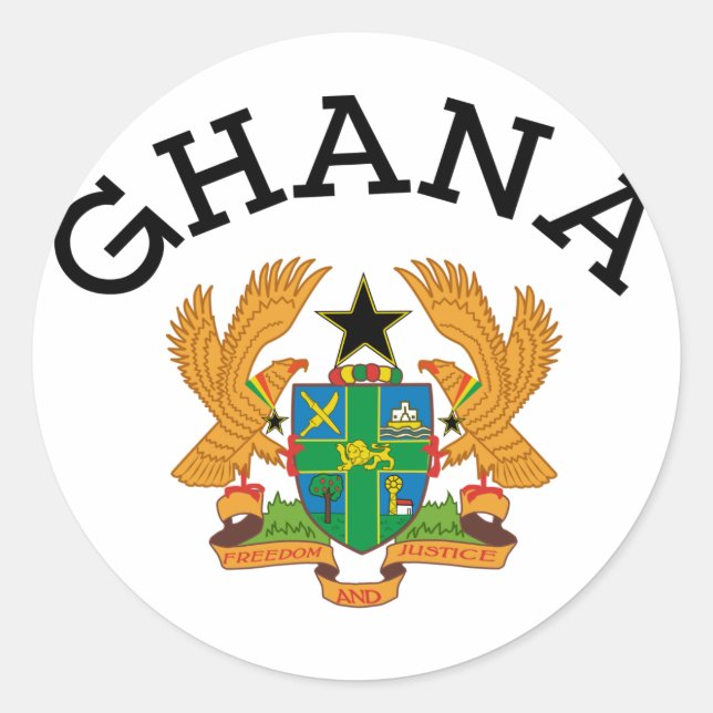 Pegatina del Escudo de Armas de Ghana (Anverso)
