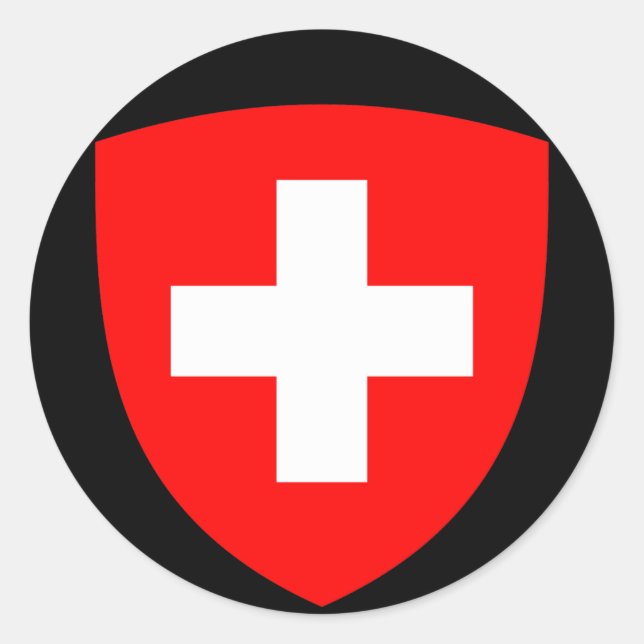 Pegatina del Escudo de Armas de Suiza (Anverso)