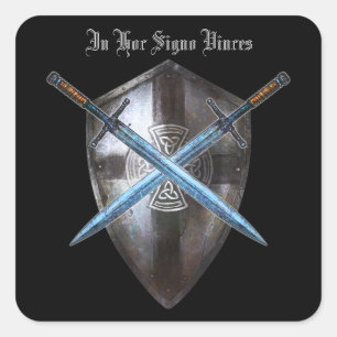 Pegatina del escudo de armas - Signo ad hoc Vinces