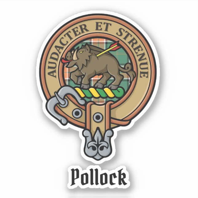 Pegatina del Escudo de Clan Pollock (Anverso)