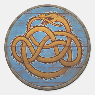 Pegatina del Escudo Viking - Jörmungandr