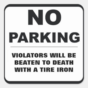 Pegatina del estacionamiento prohibido