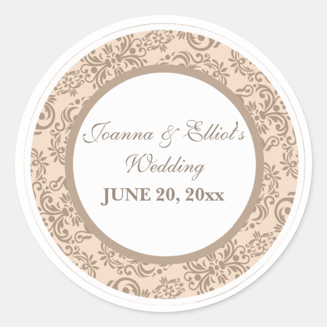 Pegatina del estilo del damasco (Anverso)