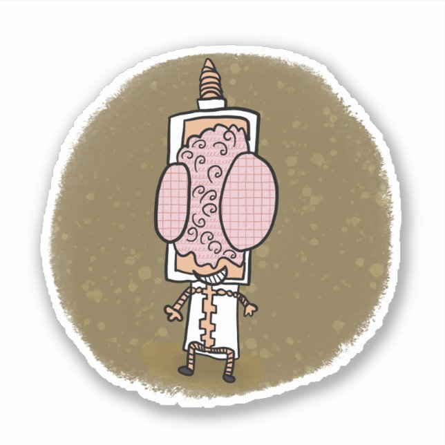 Pegatina del estilo del libro de historietas Dr. B (Anverso)