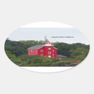 Pegatina del faro del puerto de Marquette